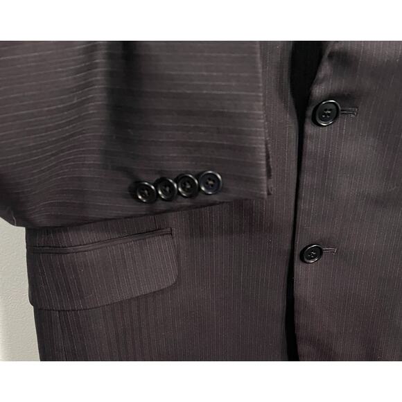 Brooks Brothers Mens Suit Jacket Size 42R Black Wool Vent Single Breasted Preppy - Picture 6 of 11
